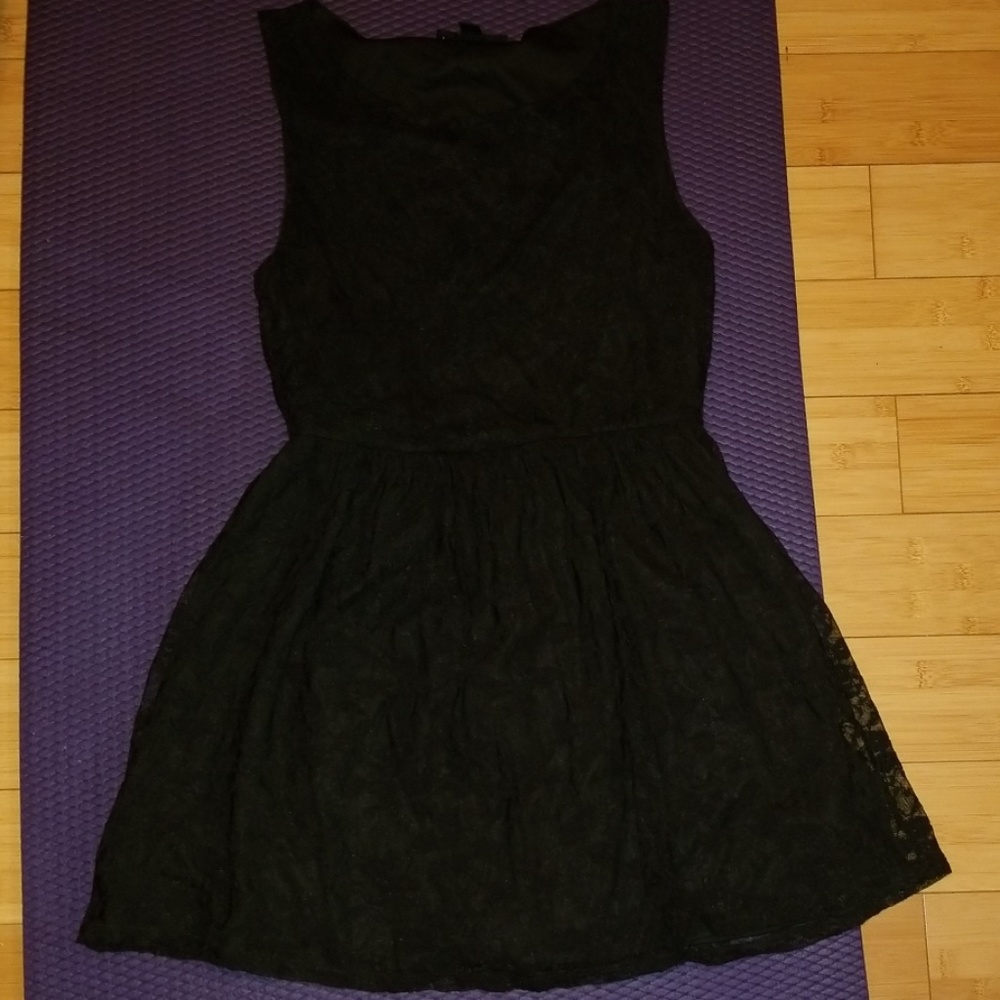 Forever 21 Black Lace Skater Dress
